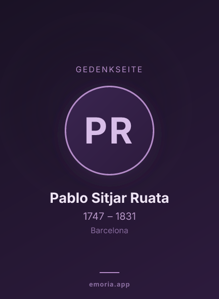 Gedenkportrait von Pablo Sitjar Ruata
