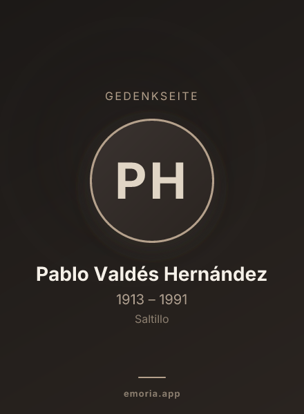 Gedenkportrait von Pablo Valdés Hernández