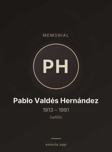 Memorial portrait of Pablo Valdés Hernández
