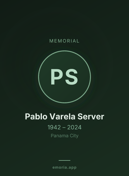 Memorial portrait of Pablo Varela Server