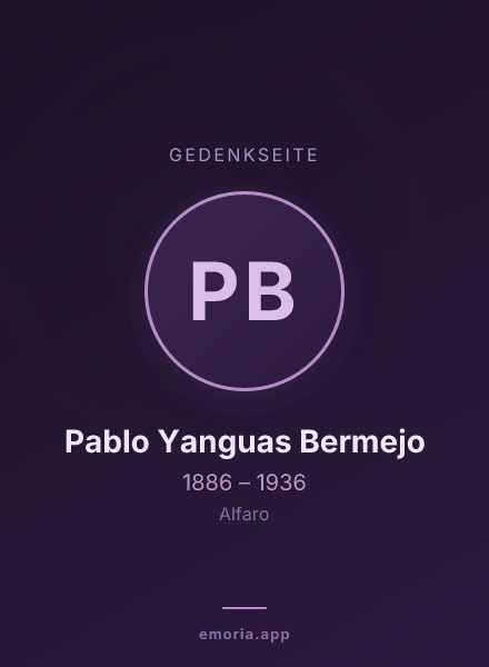 Gedenkportrait von Pablo Yanguas Bermejo