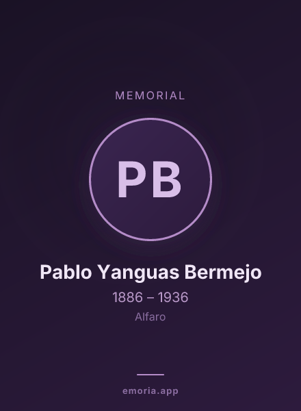 Memorial portrait of Pablo Yanguas Bermejo