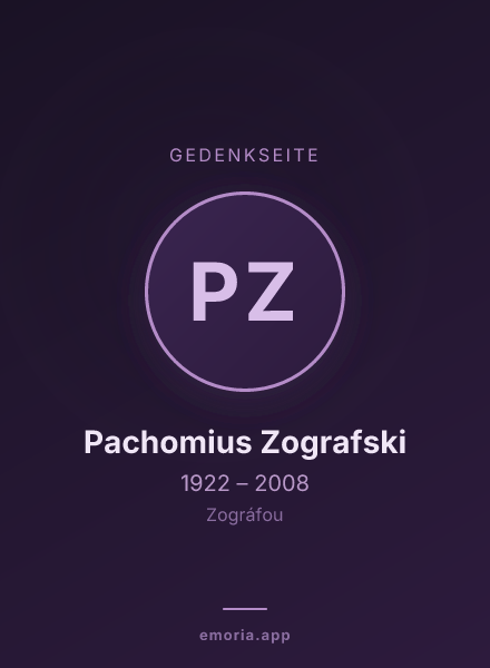 Gedenkportrait von Pachomius Zografski