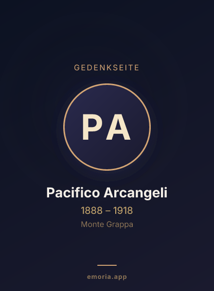 Gedenkportrait von Pacifico Arcangeli