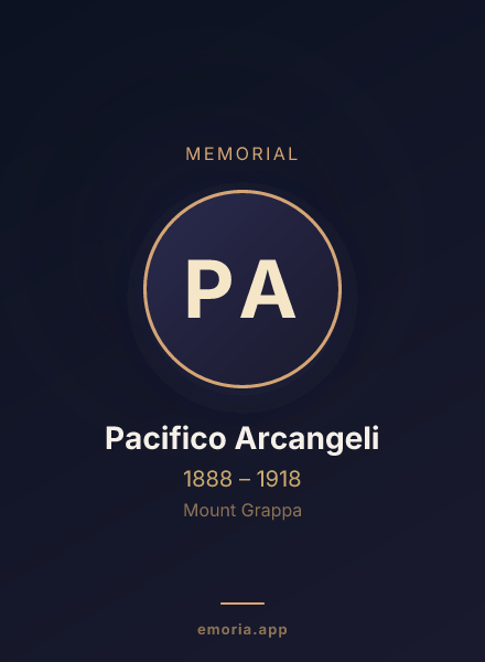 Memorial portrait of Pacifico Arcangeli