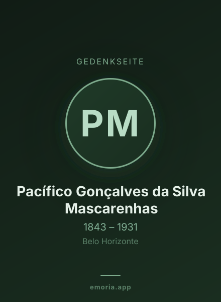 Gedenkportrait von Pacífico Gonçalves da Silva Mascarenhas