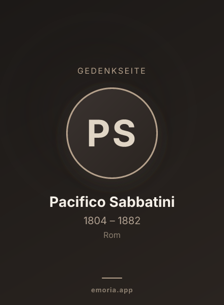 Gedenkportrait von Pacifico Sabbatini