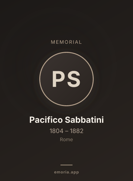 Memorial portrait of Pacifico Sabbatini