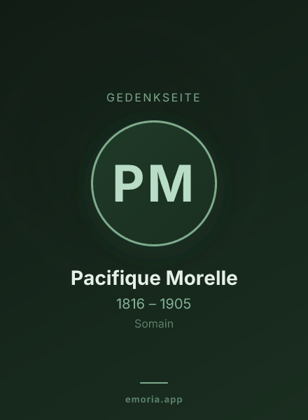 Gedenkportrait von Pacifique Morelle