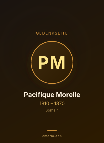 Gedenkportrait von Pacifique Morelle