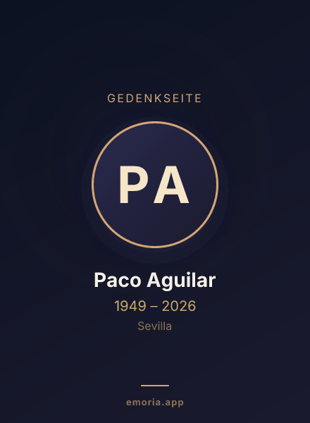 Gedenkportrait von Paco Aguilar