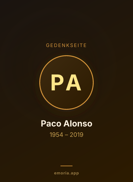 Gedenkportrait von Paco Alonso