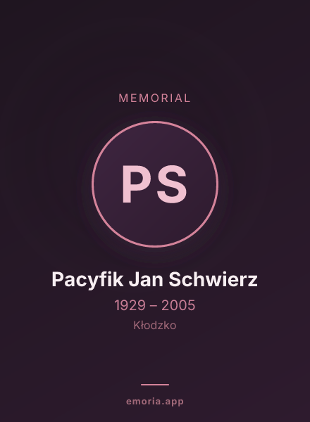 Memorial portrait of Pacyfik Jan Schwierz