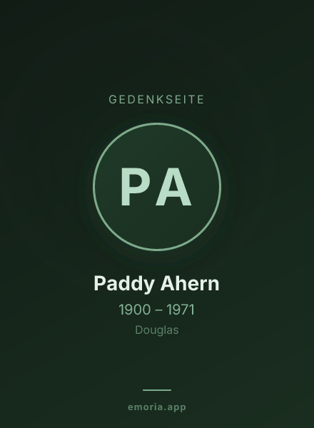 Gedenkportrait von Paddy Ahern