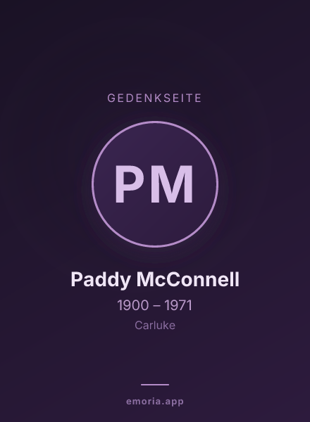 Gedenkportrait von Paddy McConnell