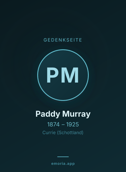 Gedenkportrait von Paddy Murray