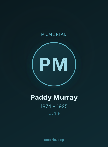 Memorial portrait of Paddy Murray