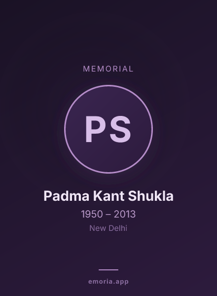 Memorial portrait of Padma Kant Shukla