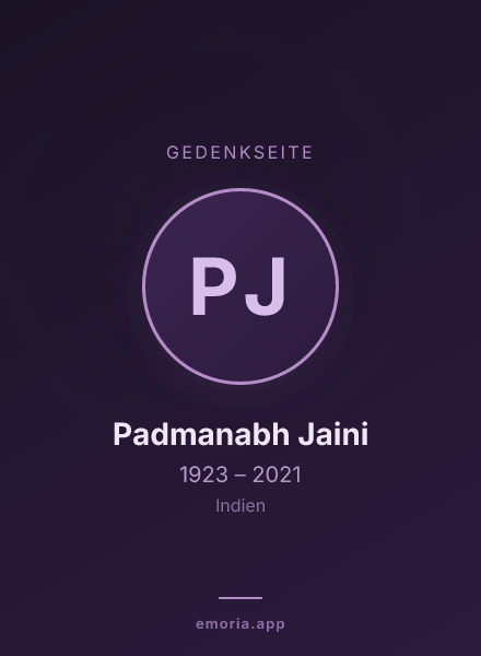 Gedenkportrait von Padmanabh Jaini