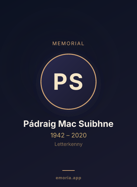 Memorial portrait of Pádraig Mac Suibhne