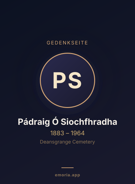 Gedenkportrait von Pádraig Ó Siochfhradha