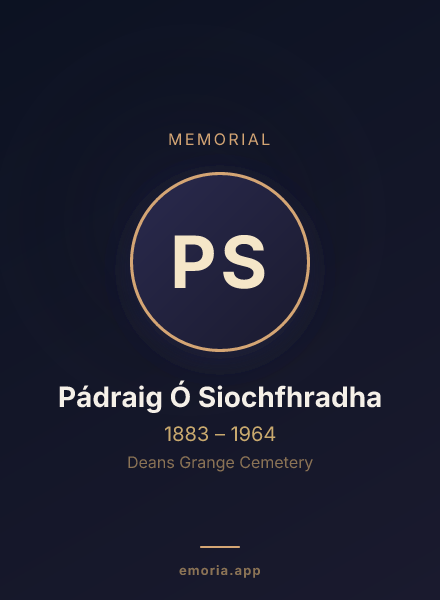 Memorial portrait of Pádraig Ó Siochfhradha