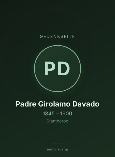 Gedenkportrait von Padre Girolamo Davado