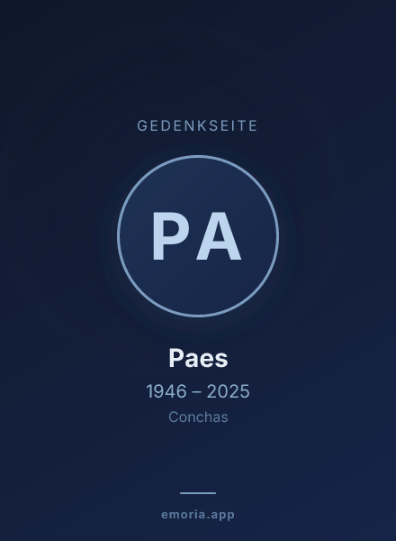 Gedenkportrait von Paes