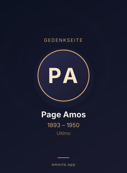 Gedenkportrait von Page Amos
