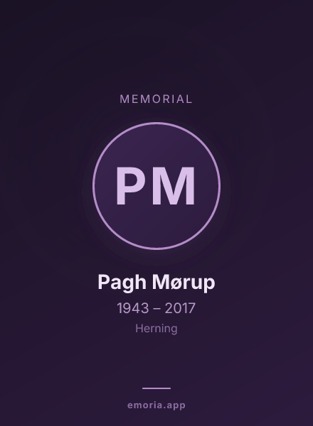 Memorial portrait of Pagh Mørup