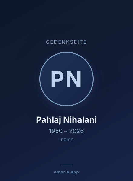 Gedenkportrait von Pahlaj Nihalani
