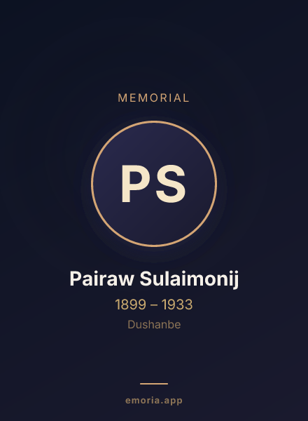 Memorial portrait of Pairaw Sulaimonij