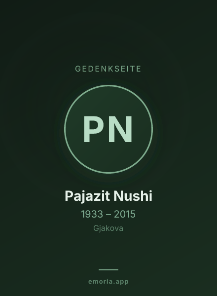 Gedenkportrait von Pajazit Nushi