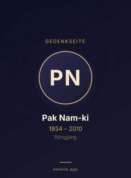 Gedenkportrait von Pak Nam-ki