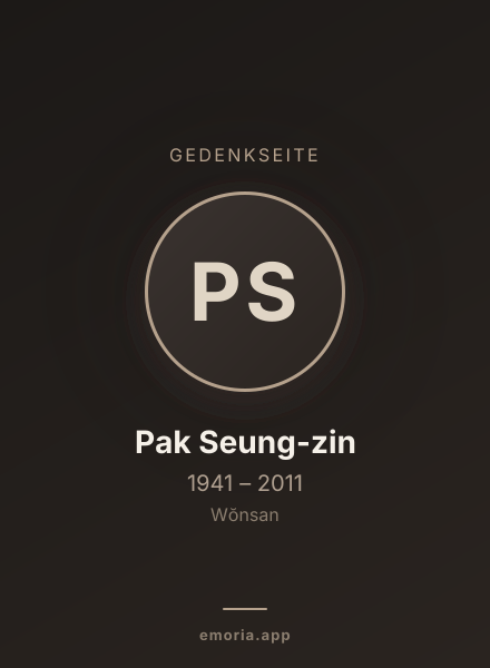 Gedenkportrait von Pak Seung-zin