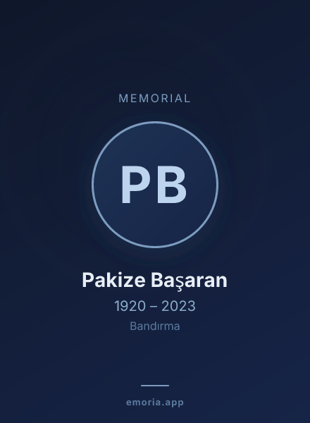 Memorial portrait of Pakize Başaran