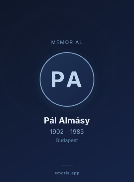 Memorial portrait of Pál Almásy