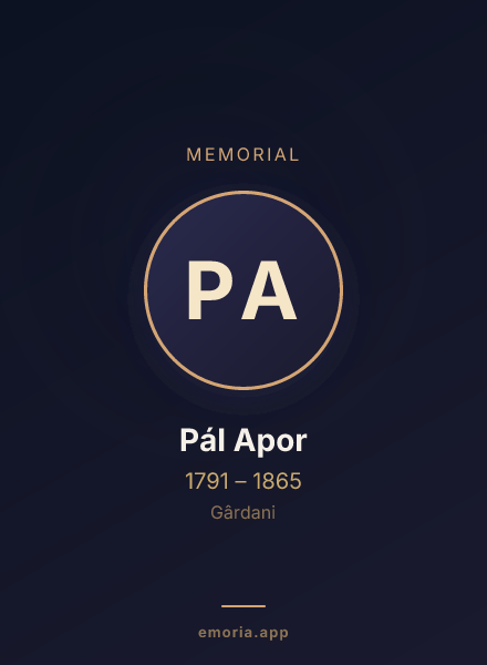 Memorial portrait of Pál Apor