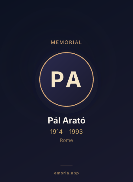 Memorial portrait of Pál Arató