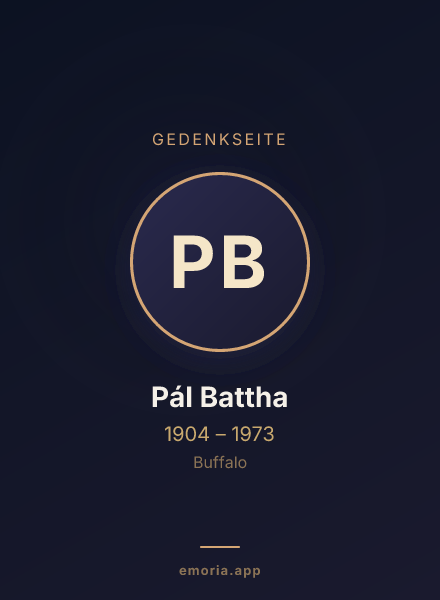 Gedenkportrait von Pál Battha