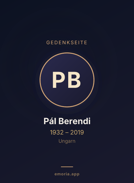 Gedenkportrait von Pál Berendi