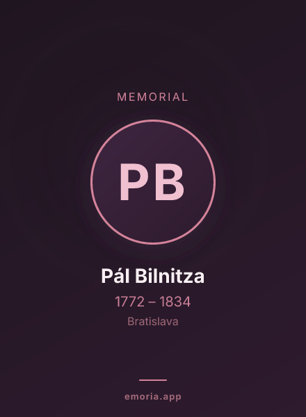 Memorial portrait of Pál Bilnitza