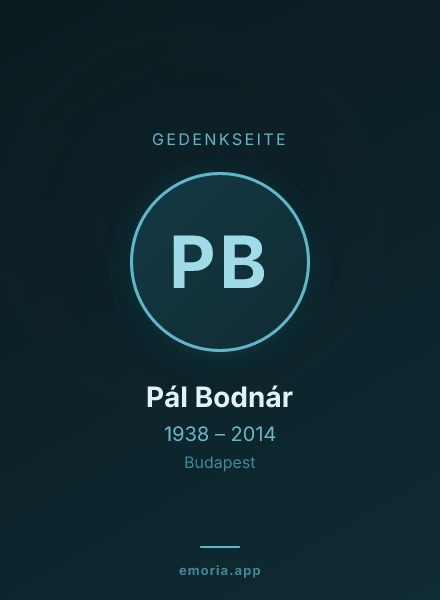 Gedenkportrait von Pál Bodnár