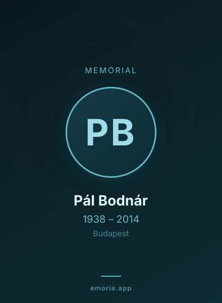 Memorial portrait of Pál Bodnár