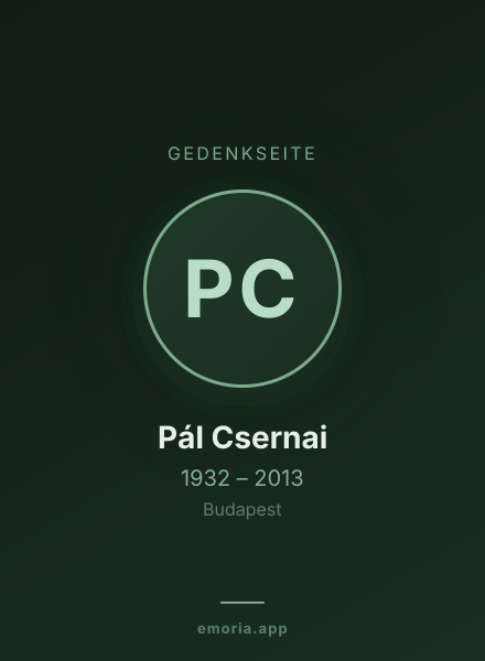 Gedenkportrait von Pál Csernai