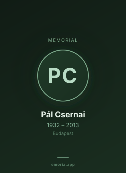 Memorial portrait of Pál Csernai