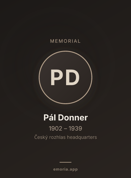 Memorial portrait of Pál Donner