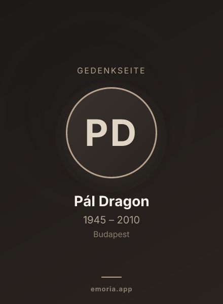Gedenkportrait von Pál Dragon