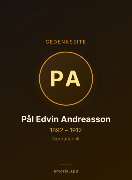 Gedenkportrait von Pål Edvin Andreasson