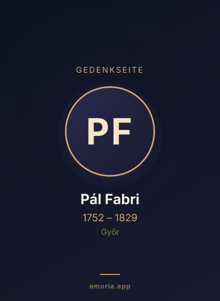 Gedenkportrait von Pál Fabri